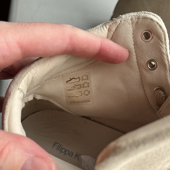 NWT - Women's Filippa K Elina High Sneaker / Sand Suede / Size 38 or 8US - Picture 9 of 13